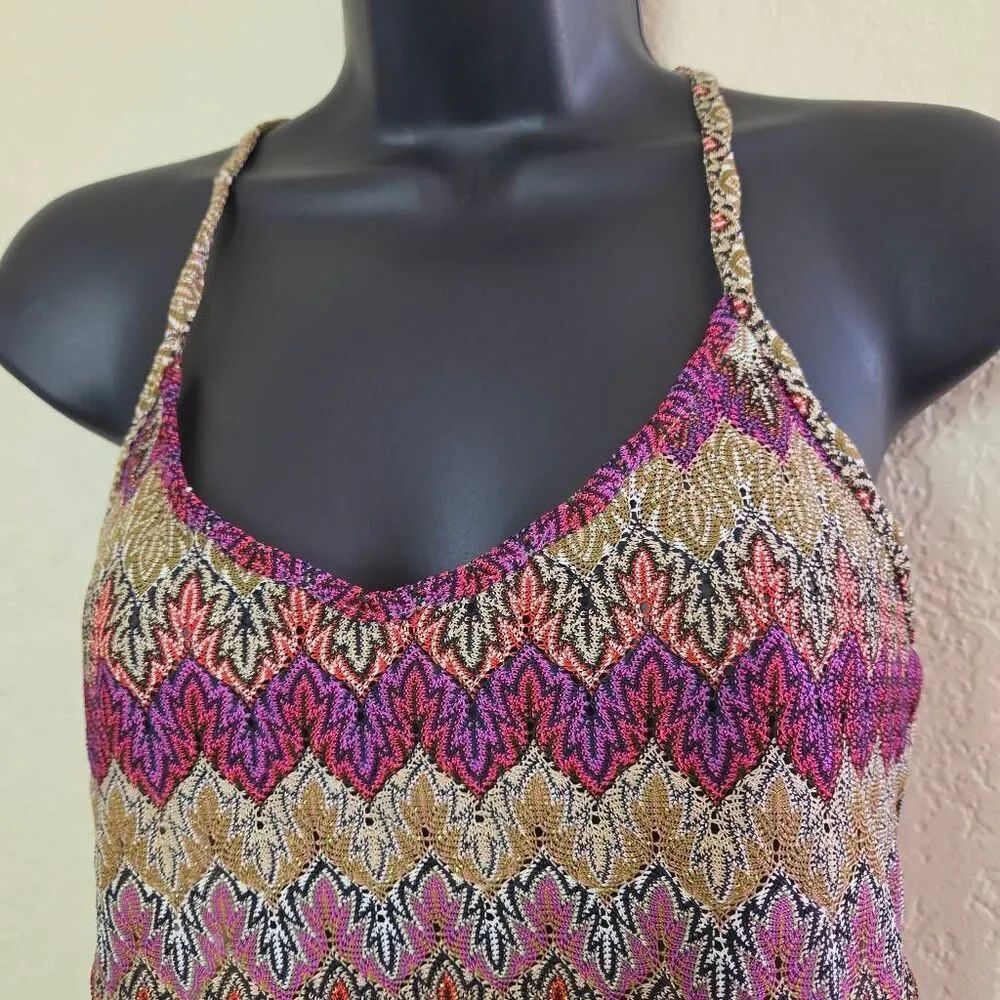 Angie Chevron Knit Racerback Tank Top - Picture 3 of 7